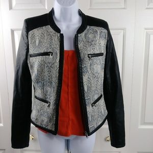 🎯 Zara Trafaluc Faux Leather/Fabric Jacket